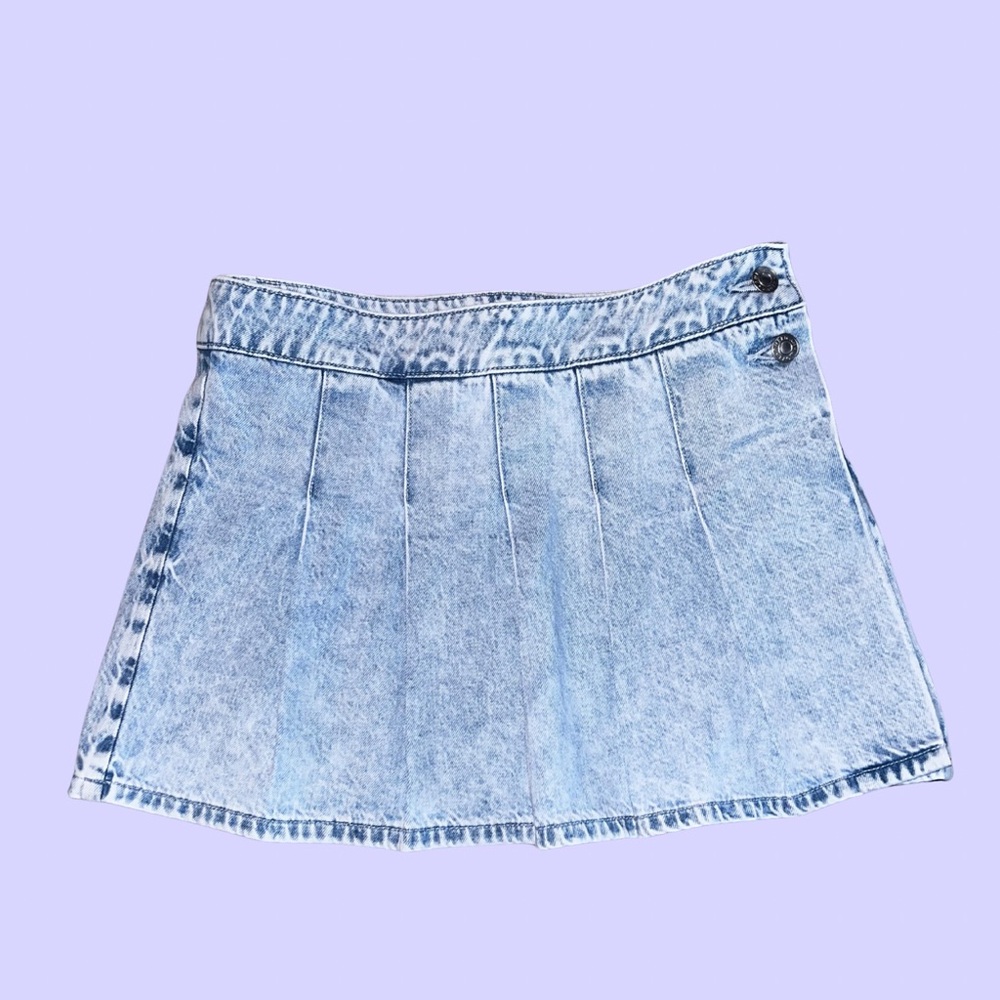 American Eagle Pleated Denim Mini Skort NWOT